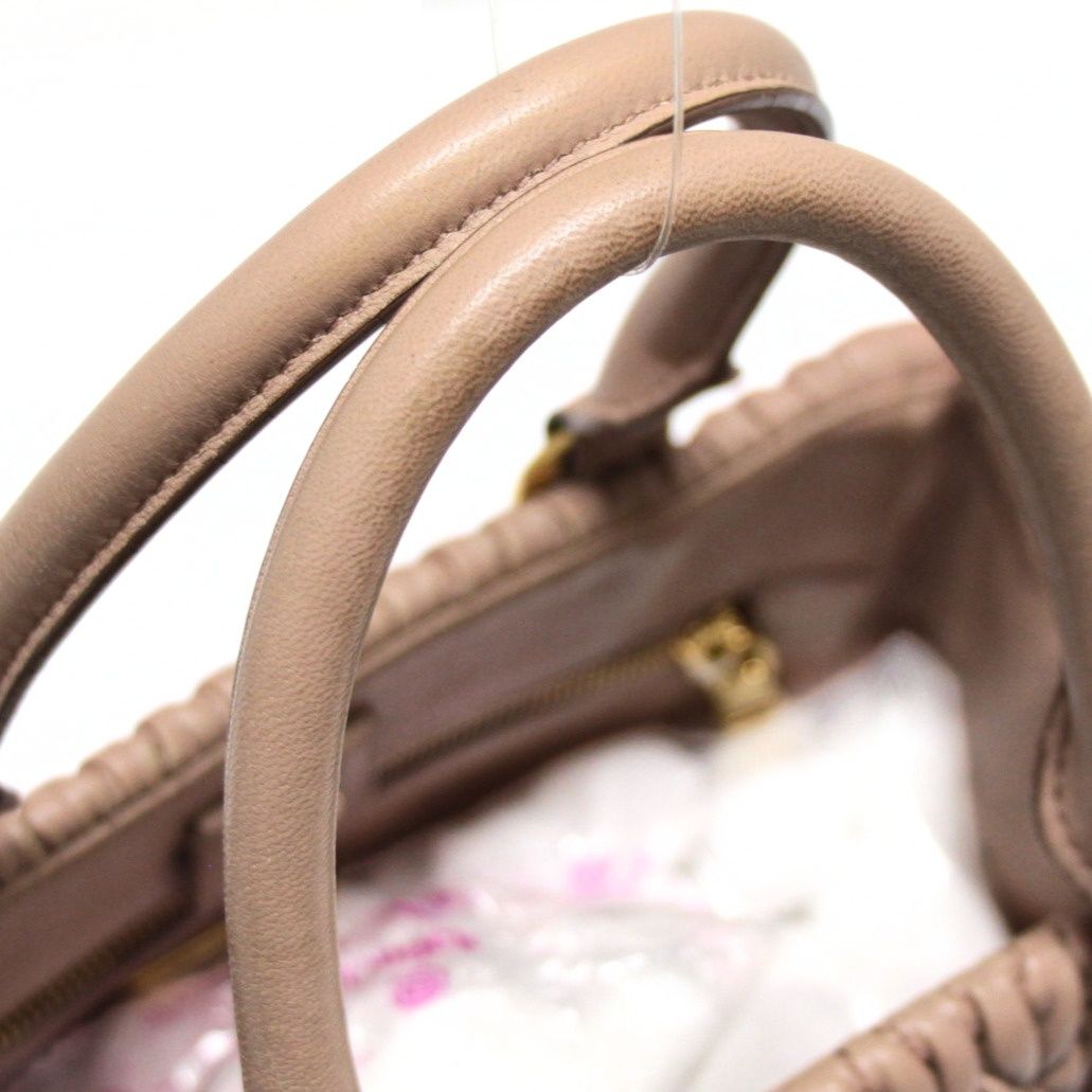 ミュウミュウ miumiu マテラッセ ナッパクリスタル 2WAYバッグ レザー