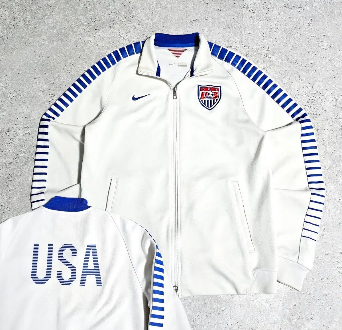 ナイキ USA アメリカ 韓国国家代表 14-15 トレーナー ジャージ ジャケット 白 青