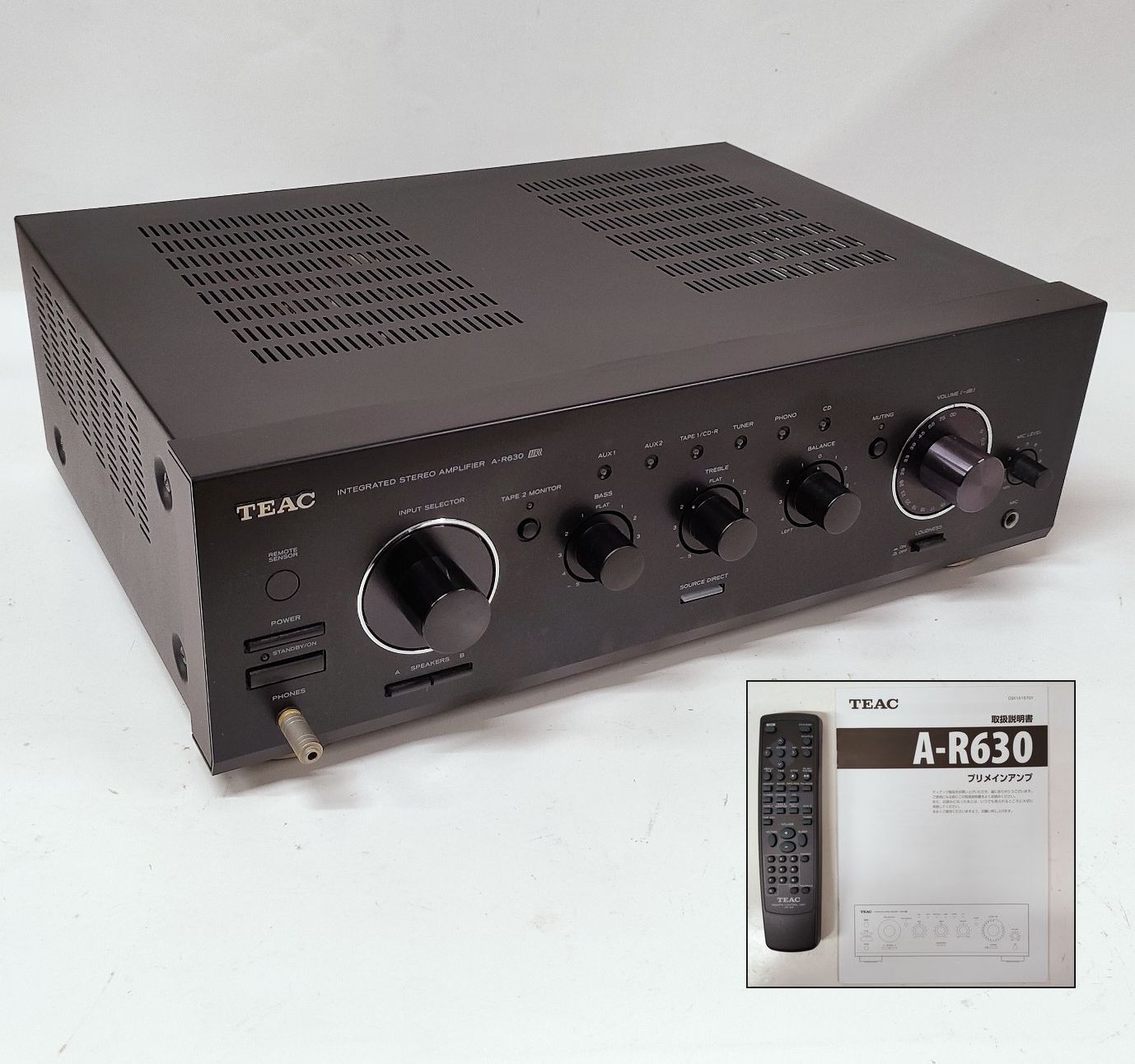 か*ロ様 TEAC プリメインアンプ A-R630 本体 中古品 TECK ティアック プリメインアンプ A-R630 リモコン/取説付 本体 通電