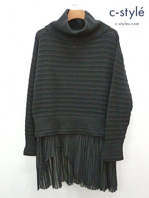 [人気] DIESEL BLACK GOLD ディーゼルブラックゴールド セーター XXS 170/76A ブラック タートルネック ニット | ★ P765