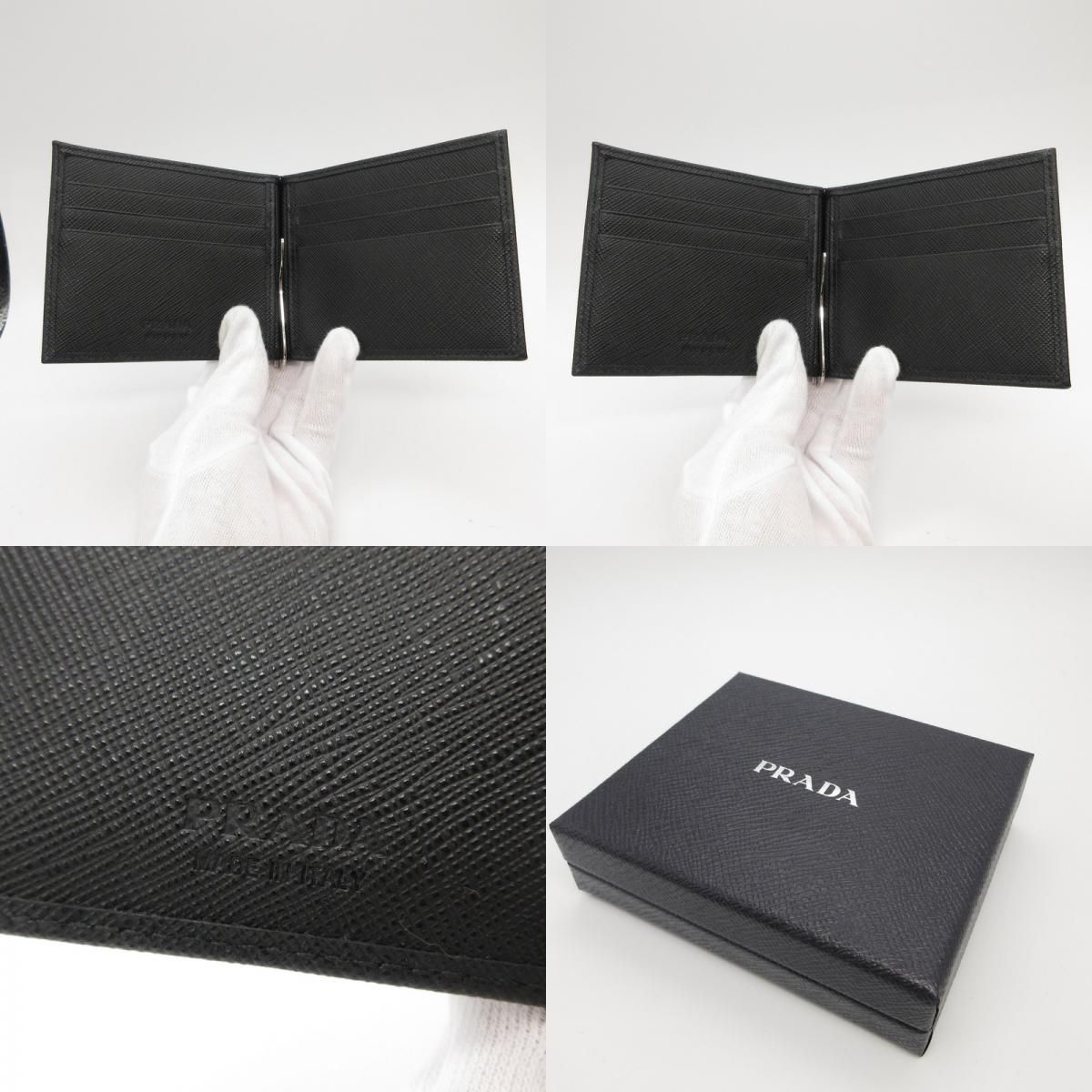 姫路東店】 中古 PRADA | プラダ 札入れ マネークリップ付サフィアーノ