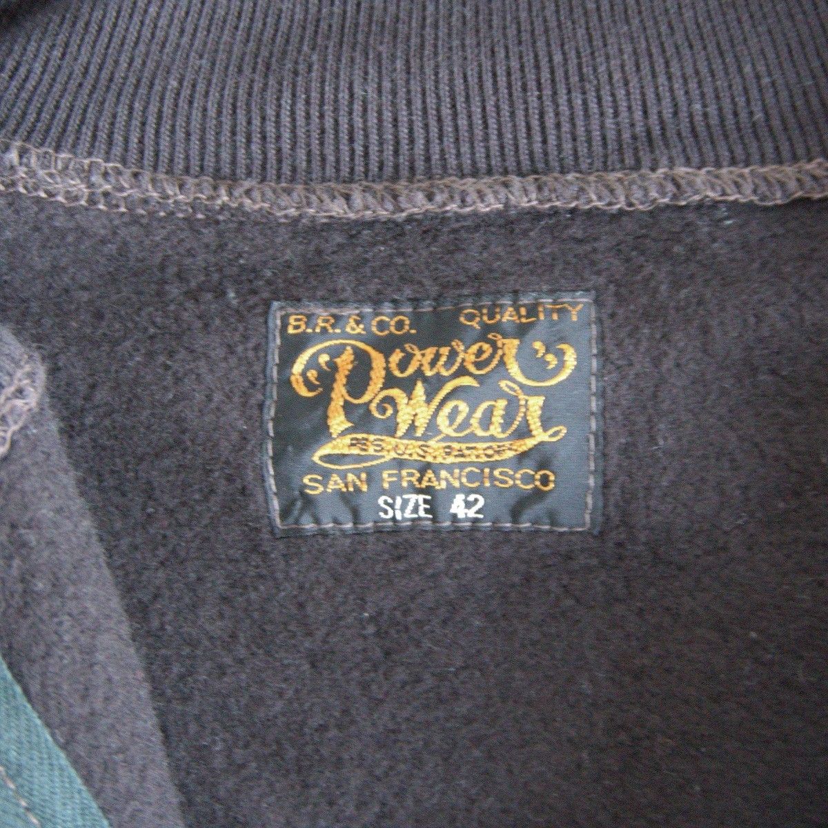 FREEWHEELERS POWER WEAR スウェット 42 サイズ42】FREEWHEELERS POWER WEAR【QUARTER ZIP COMPETITION TYPE