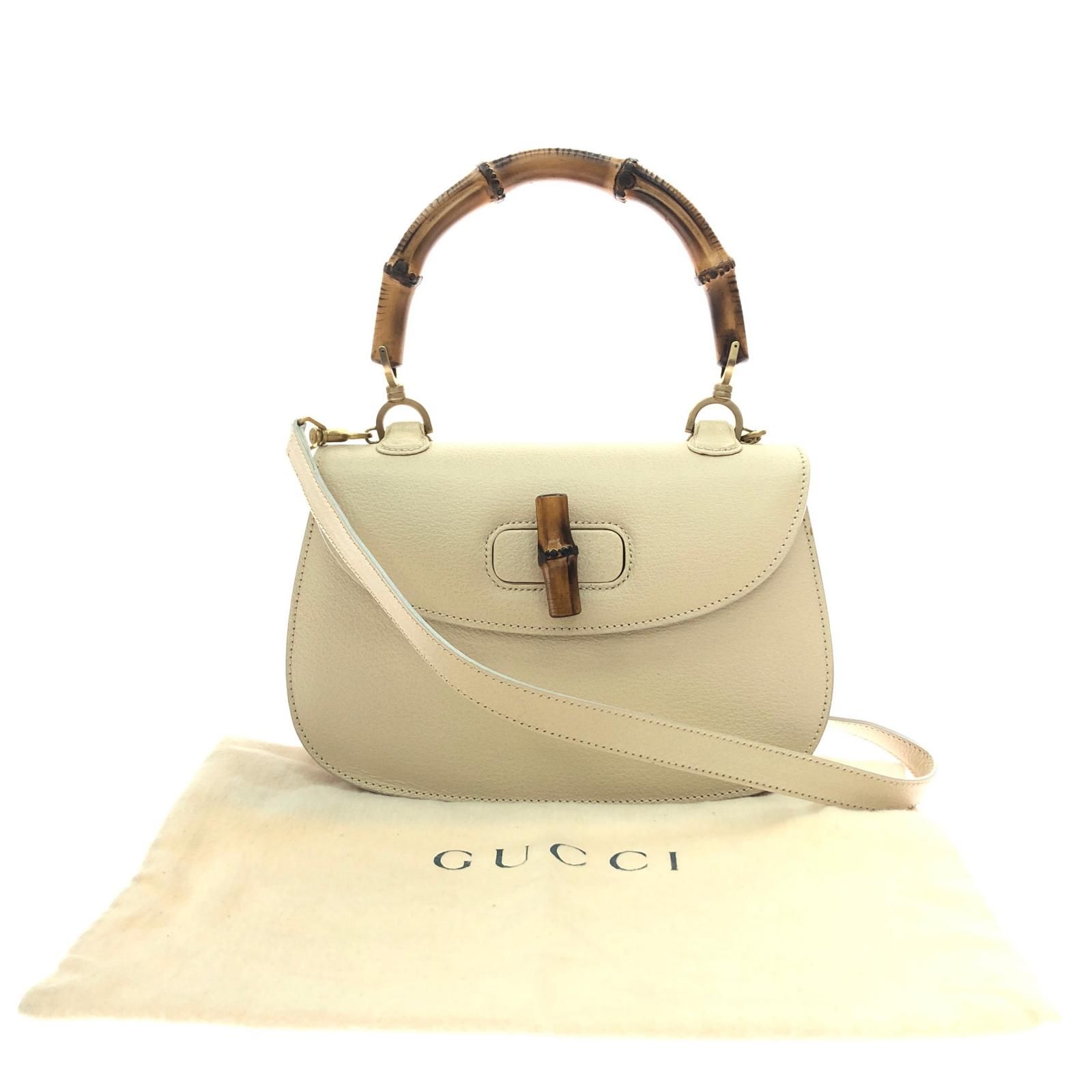 GUCCI グッチ レディース 2WAYバッグ ショルダーバッグ バンブーバッグ 000 01 0633 ベージュ