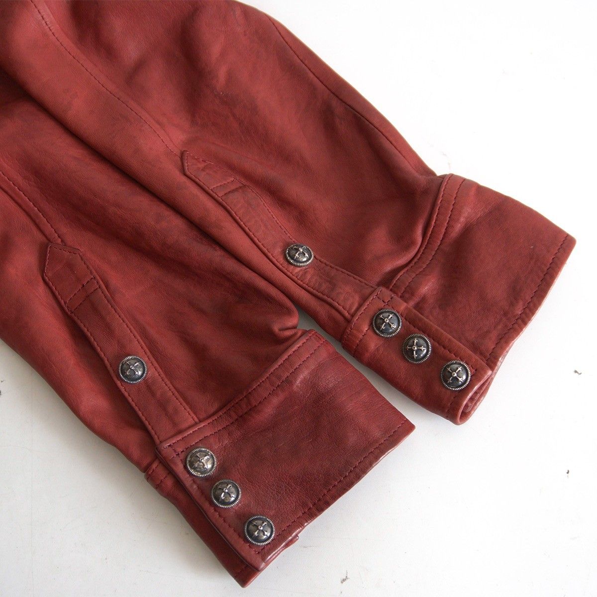 最高級】ISAMU KATAYAMA BACKLASH【THE LINE レザー シャツ T-003】XL