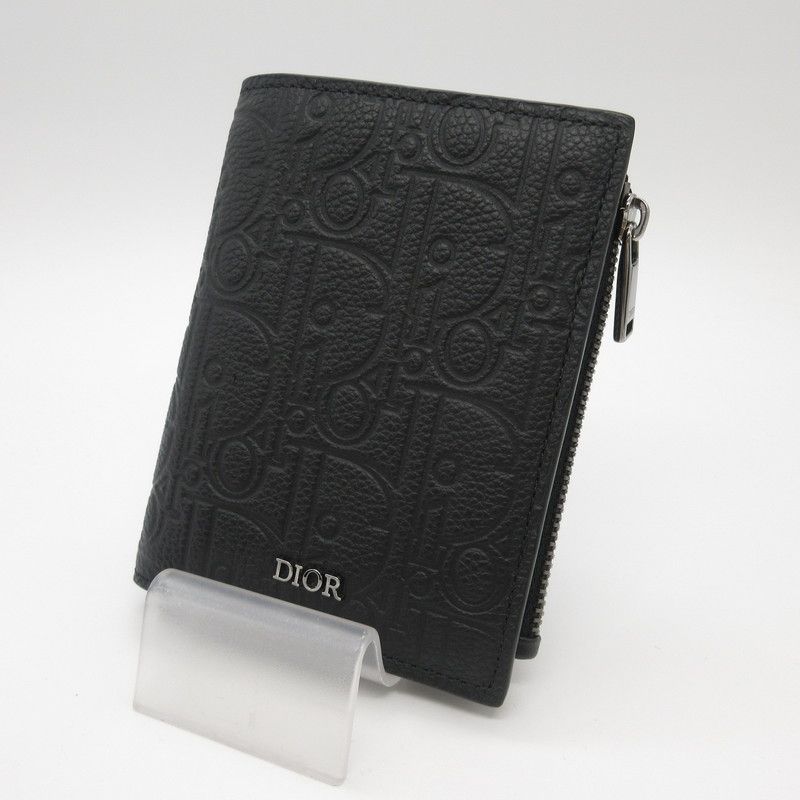 【姫路東店】 中古 Dior | ディオール 二つ折り財布 2つ折りウォレット グラビティ レザー 2ESBC319FLG 【125】