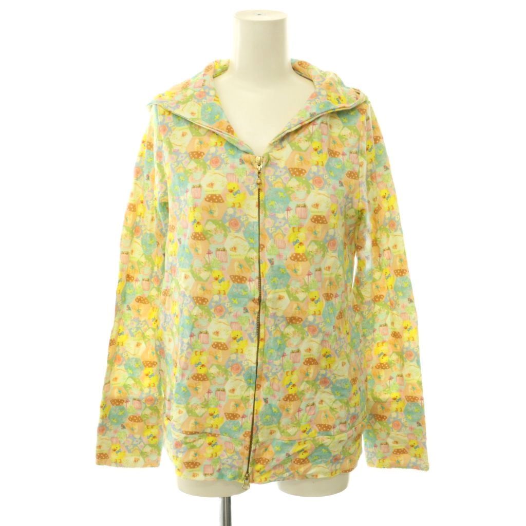 フランシュリッペ franche lippee ヒヨコ柄 ジップアップパーカー