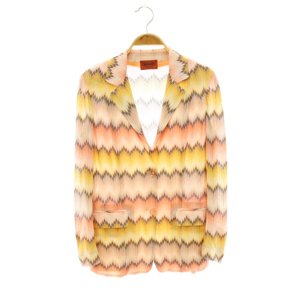 ミッソーニ MISSONI 柄 ジャケット アウター テーラード ピンク マルチ