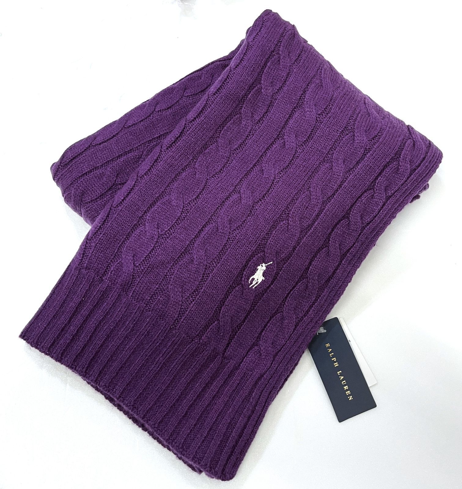 RALPH LAUREN｜ラルフローレン ポニー刺繍 ケーブル編み ハーフ