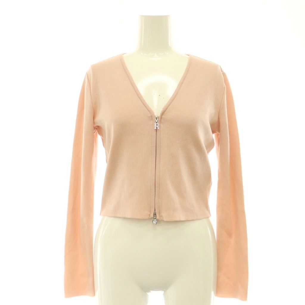 ルネ Rene ベーシック basic ショートジップニットカーディガン V