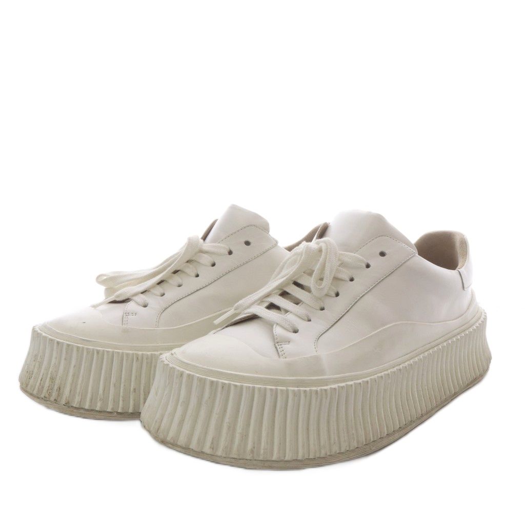 ジルサンダー JIL SANDER スニーカー プラットフォーム 厚底 レザー 37