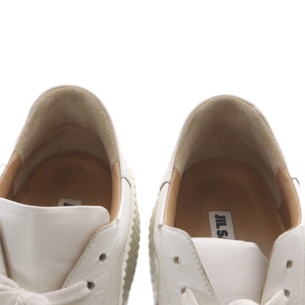 ジルサンダー JIL SANDER スニーカー プラットフォーム 厚底 レザー 37