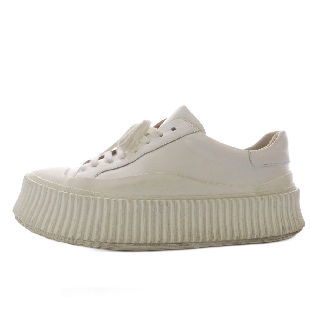 ジルサンダー JIL SANDER スニーカー プラットフォーム 厚底 レザー 37