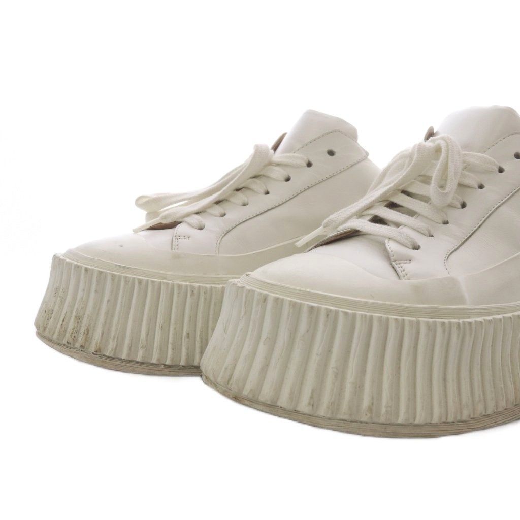 ジルサンダー JIL SANDER スニーカー プラットフォーム 厚底 レザー 37