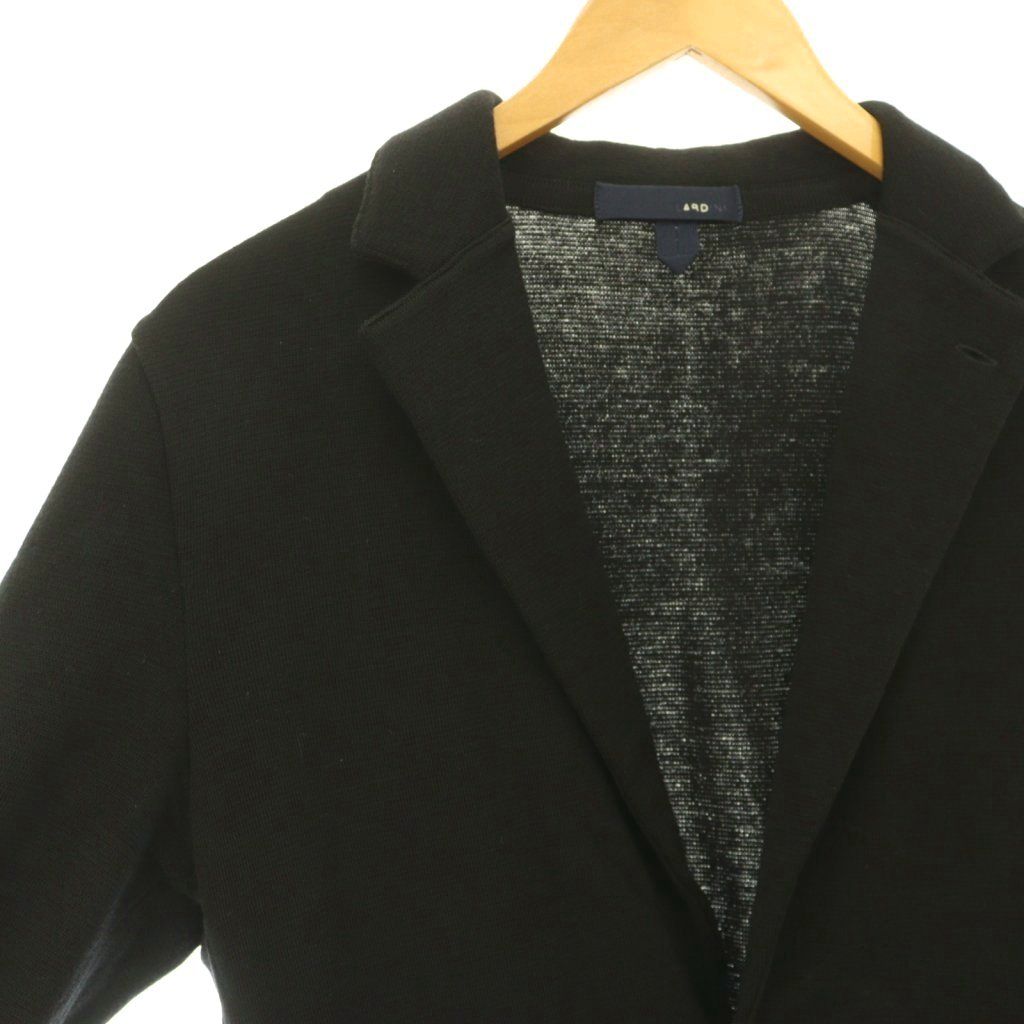 ラルディーニ LARDINI ウール ニットジャケット テーラード S 黒