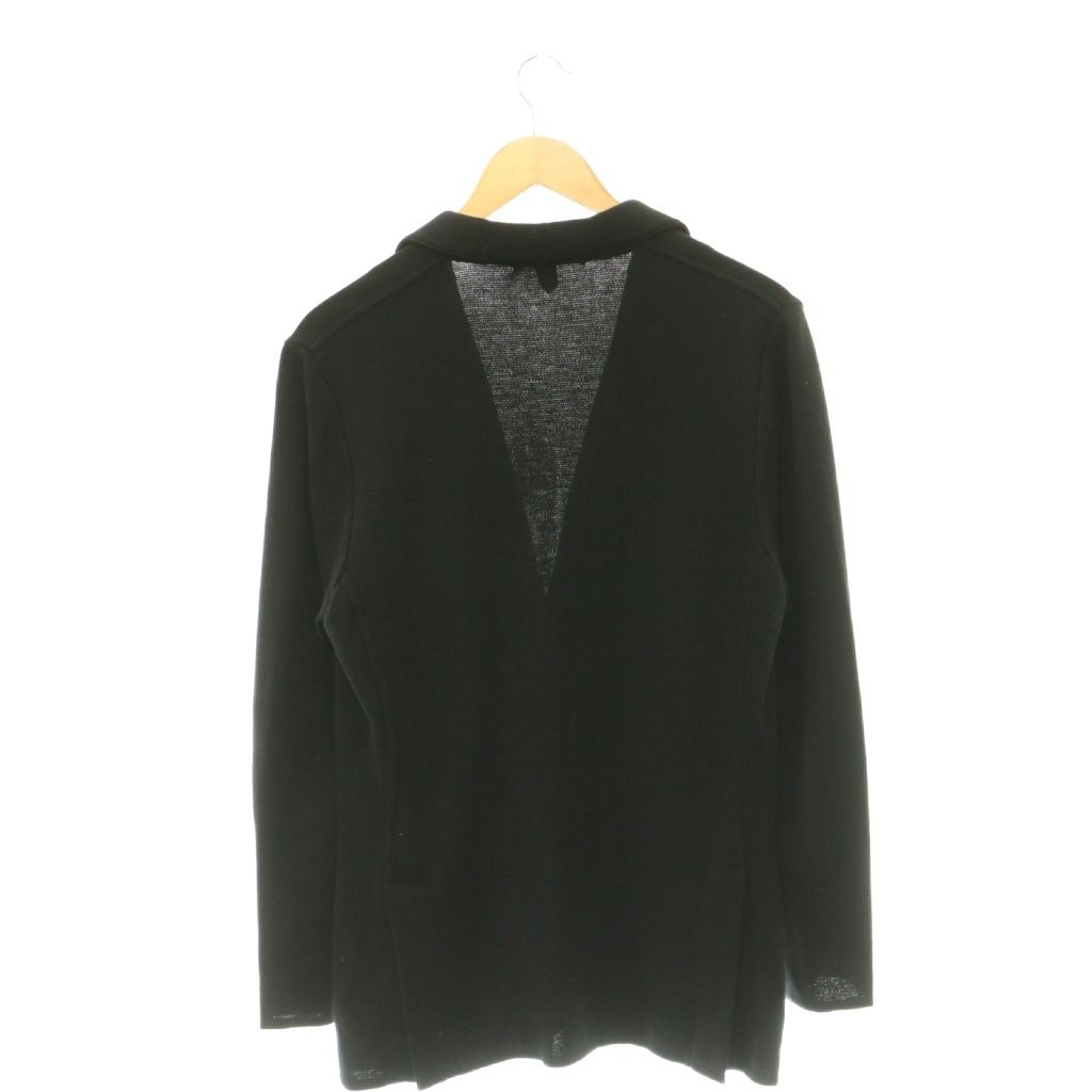 ラルディーニ LARDINI ウール ニットジャケット テーラード S 黒