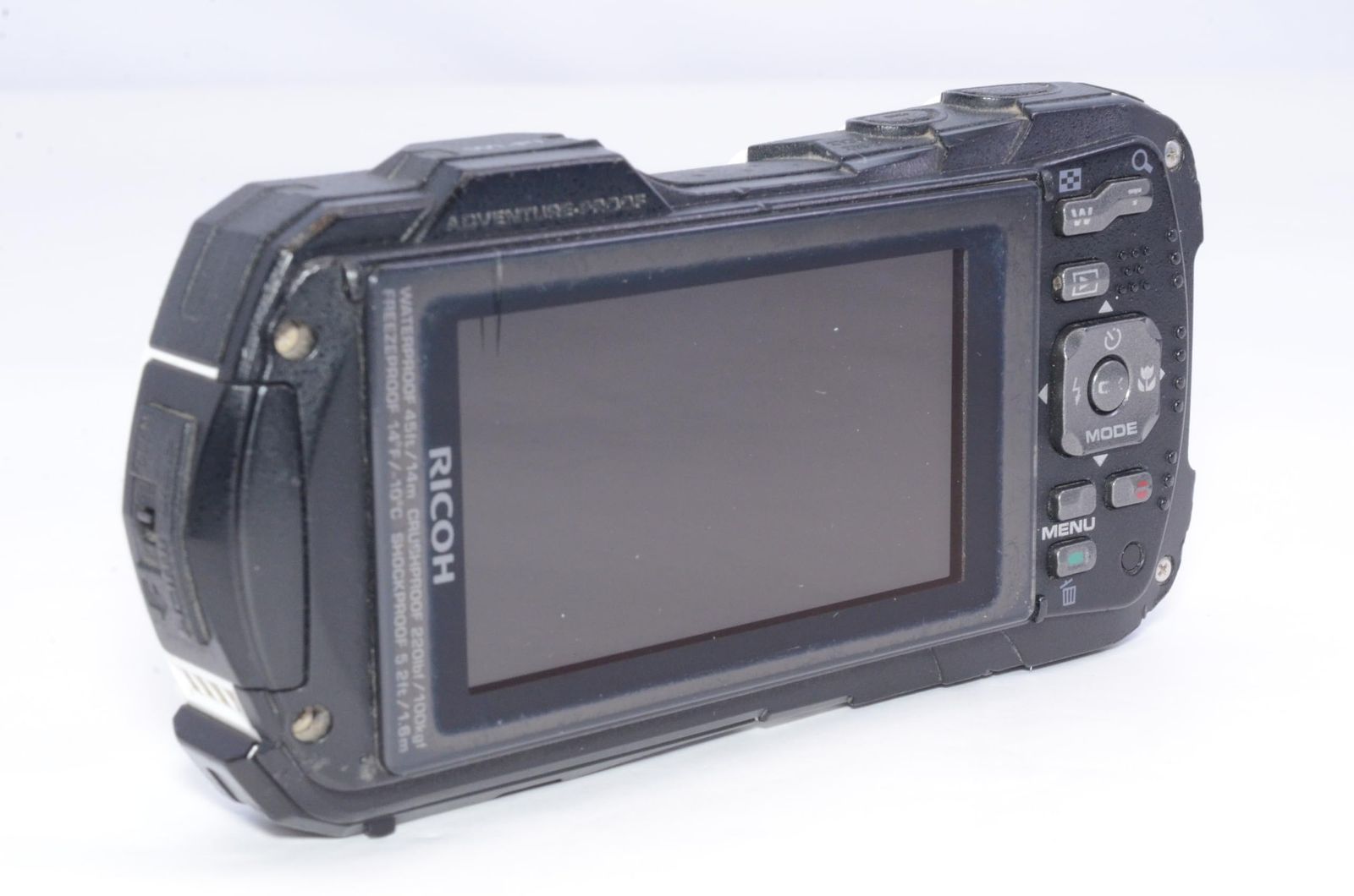 RICOH WG-40W 防水デジカメ ホワイト 14m 耐衝撃 液晶内ゴミ・蓋割れ バッテリー・SD付