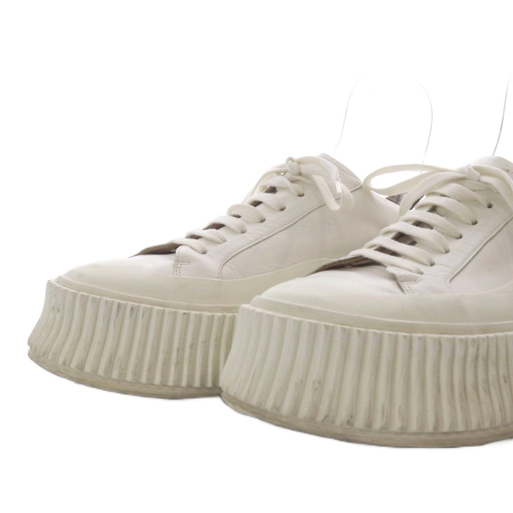 I*U様 JIL SANDER ジルサンダー　スニーカー 41 ジルサンダー JIL SANDER スニーカー プラットフォーム 厚底 レザー 41
