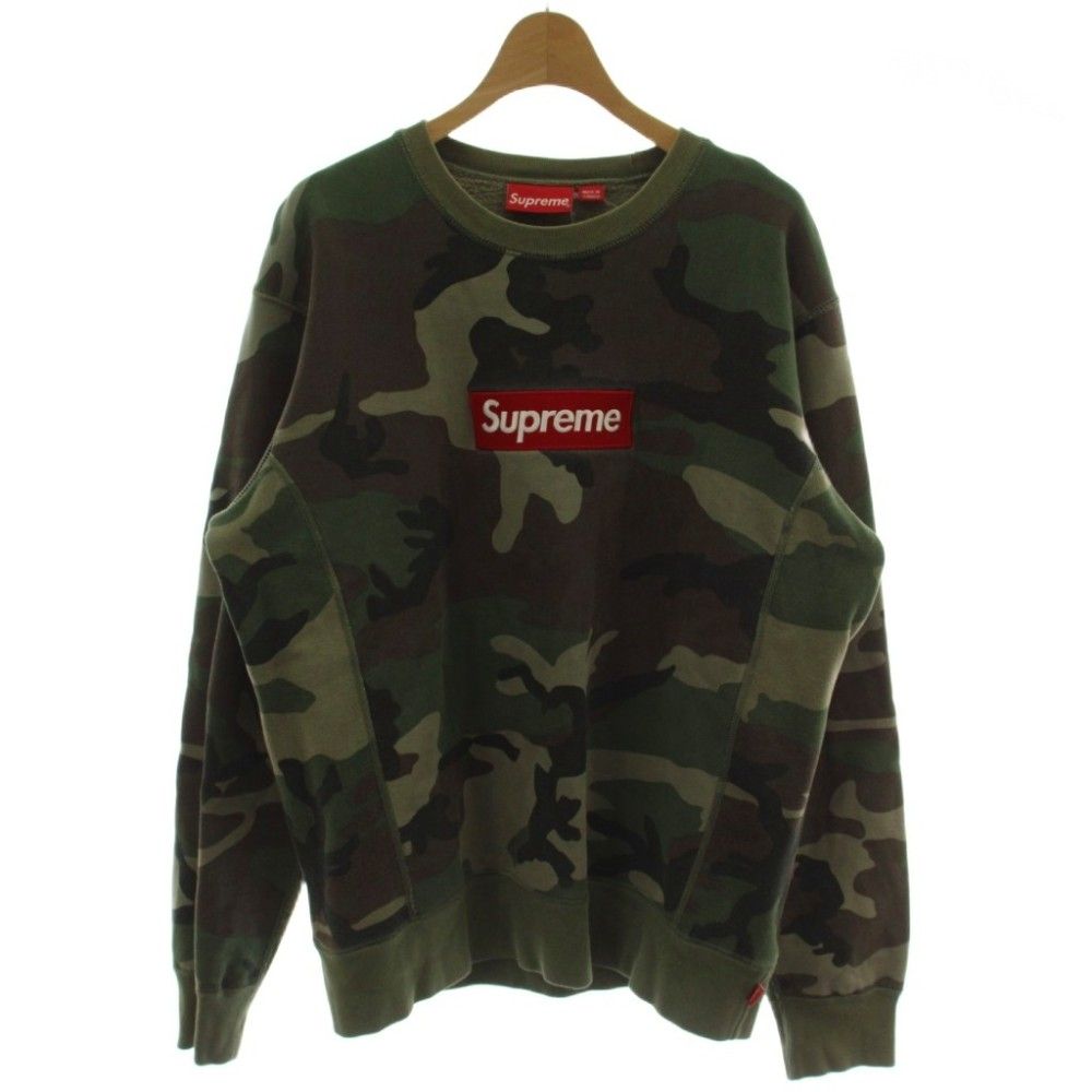 a*o様 Supreme カモフラージュ スウェット シュプリーム SUPREME 15AW BOX LOGO Crewneck CAMO ボックスロゴ