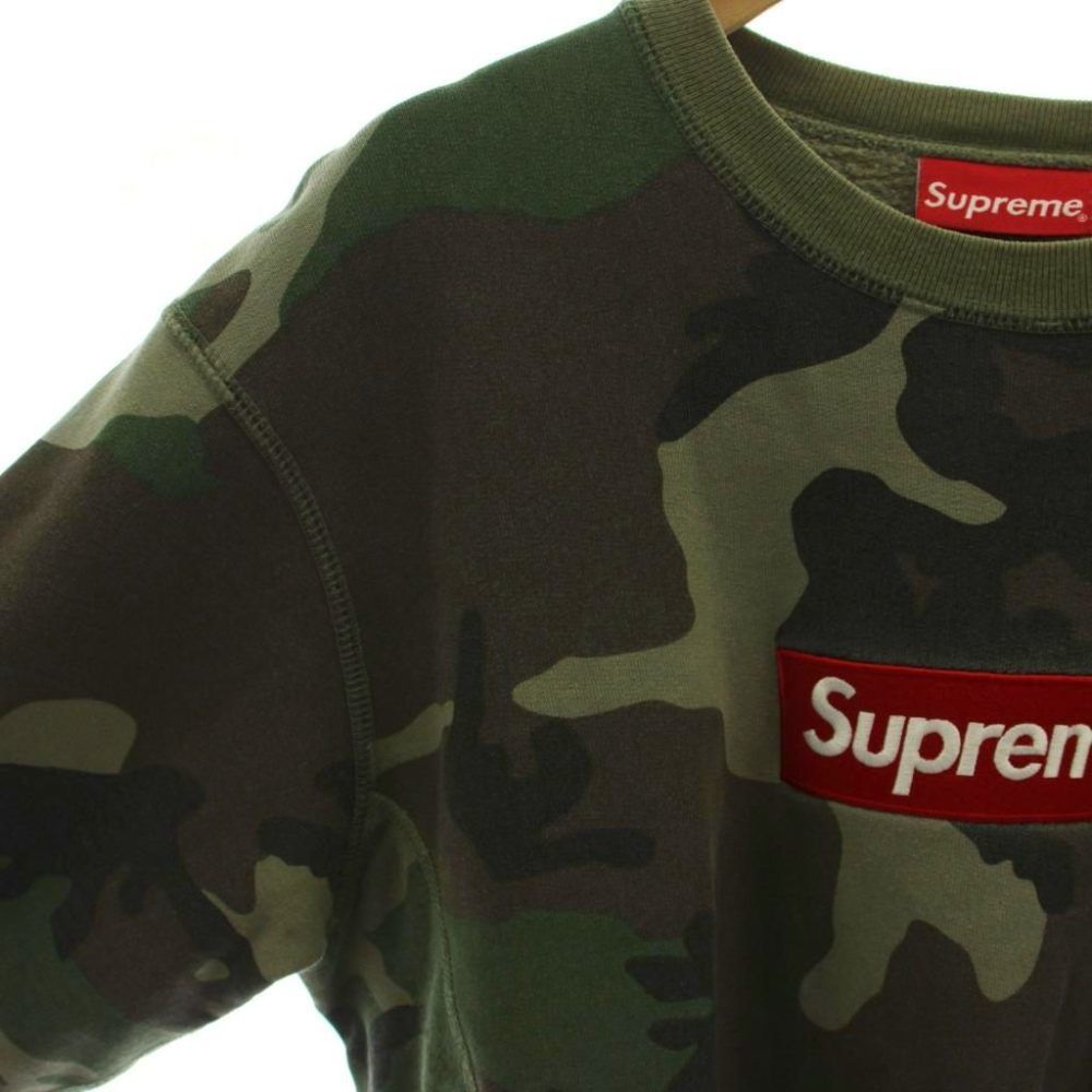 シュプリーム SUPREME 15AW BOX LOGO Crewneck CAMO ボックスロゴ