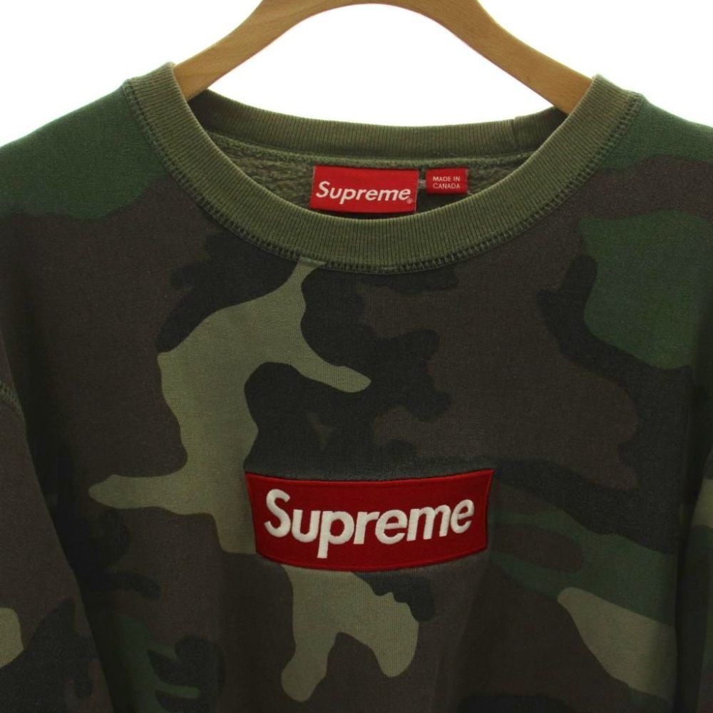 シュプリーム SUPREME 15AW BOX LOGO Crewneck CAMO ボックスロゴ
