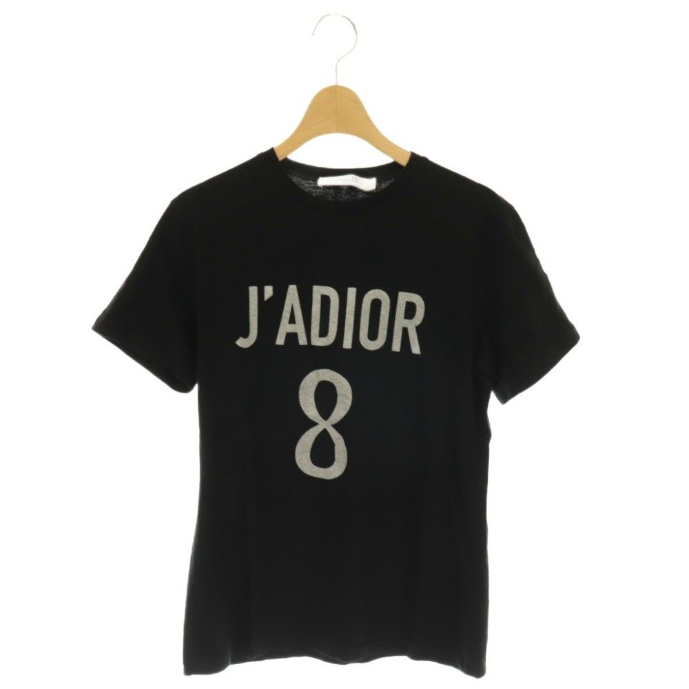 クリスチャンディオール Christian Dior J'ADIOR 8 Tシャツ カットソー 半袖 リネン混 XS 黒 843T03TC428 /NR ■OS