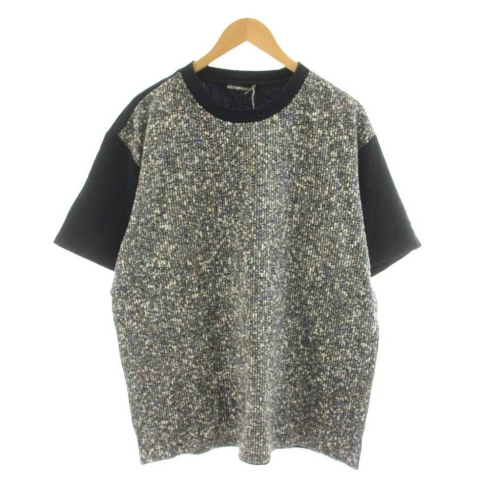 イッセイミヤケ ISSEY MIYAKE MEN Tシャツ カットソー 半袖 切替 総柄
