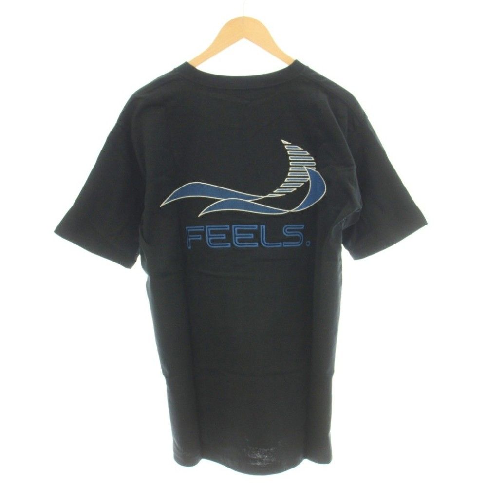 フィールズ FEELS. Tシャツ 半袖 バックプリント L 黒 ブラック /☆G