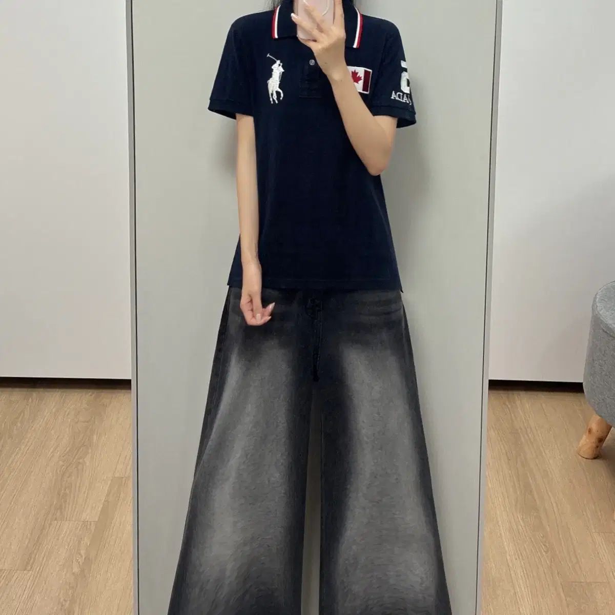 ポロラルフローレン ビックポニー チーフキーパー カナダネイビー カラ― 半袖 Tシャツ