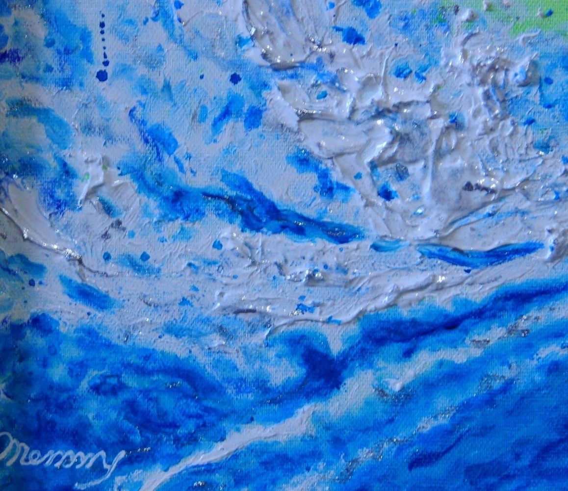 ≪国美協≫、佐藤めみ、『Surfing Tube』、油彩画、F8号：45,5cm×37