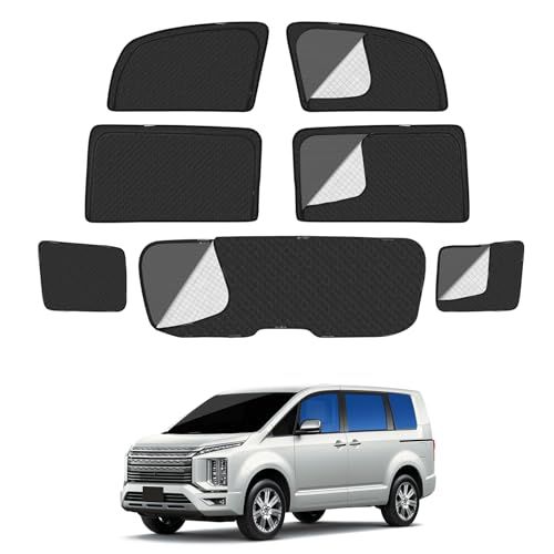 三菱 デリカ D5 D:5 車種専用設計 メッシュカーテン 2in1 サンシェード