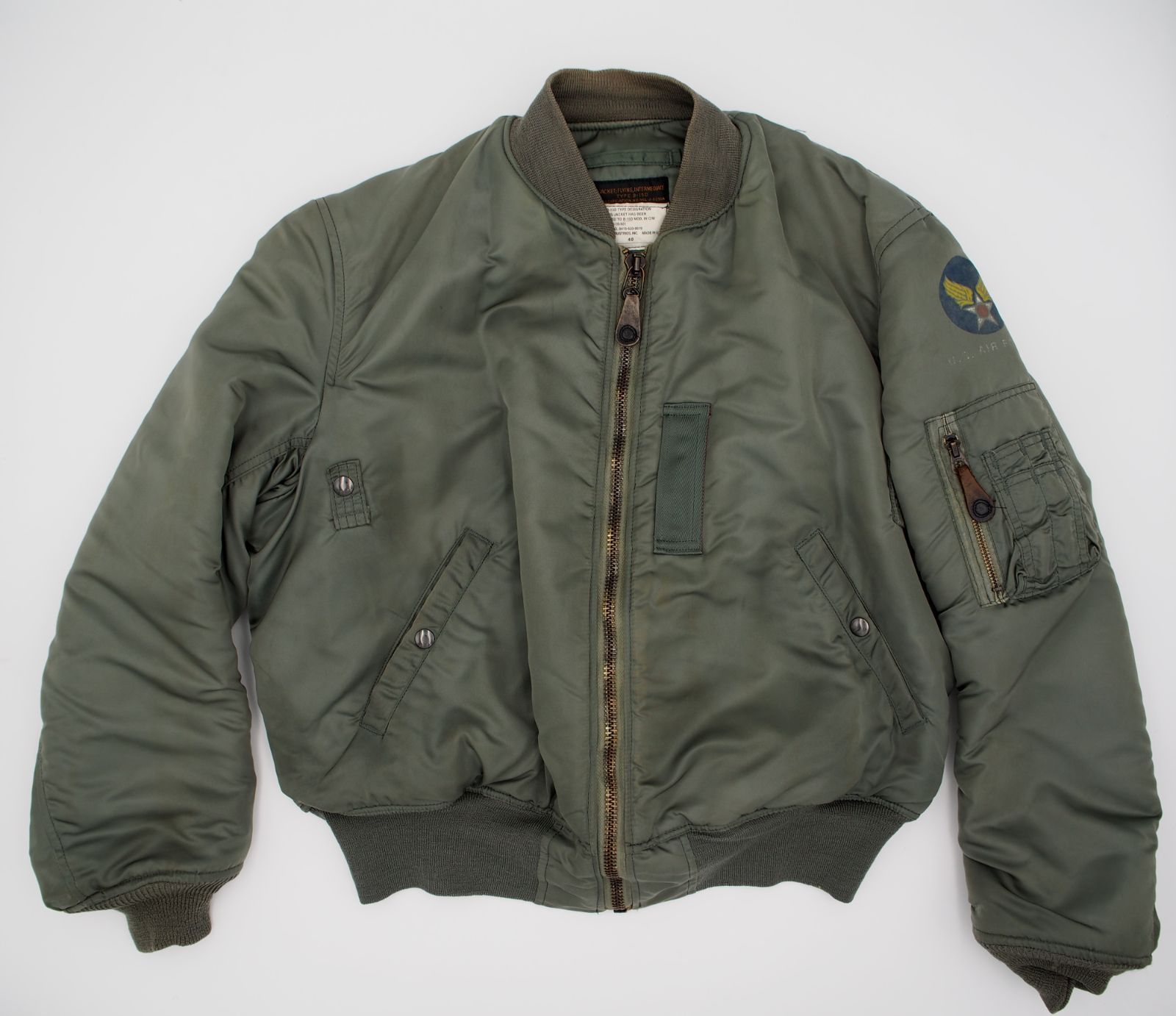 ALPHA INDUSTRIES B-15D MOD フライトジャケット USA製 サイズ40 説明