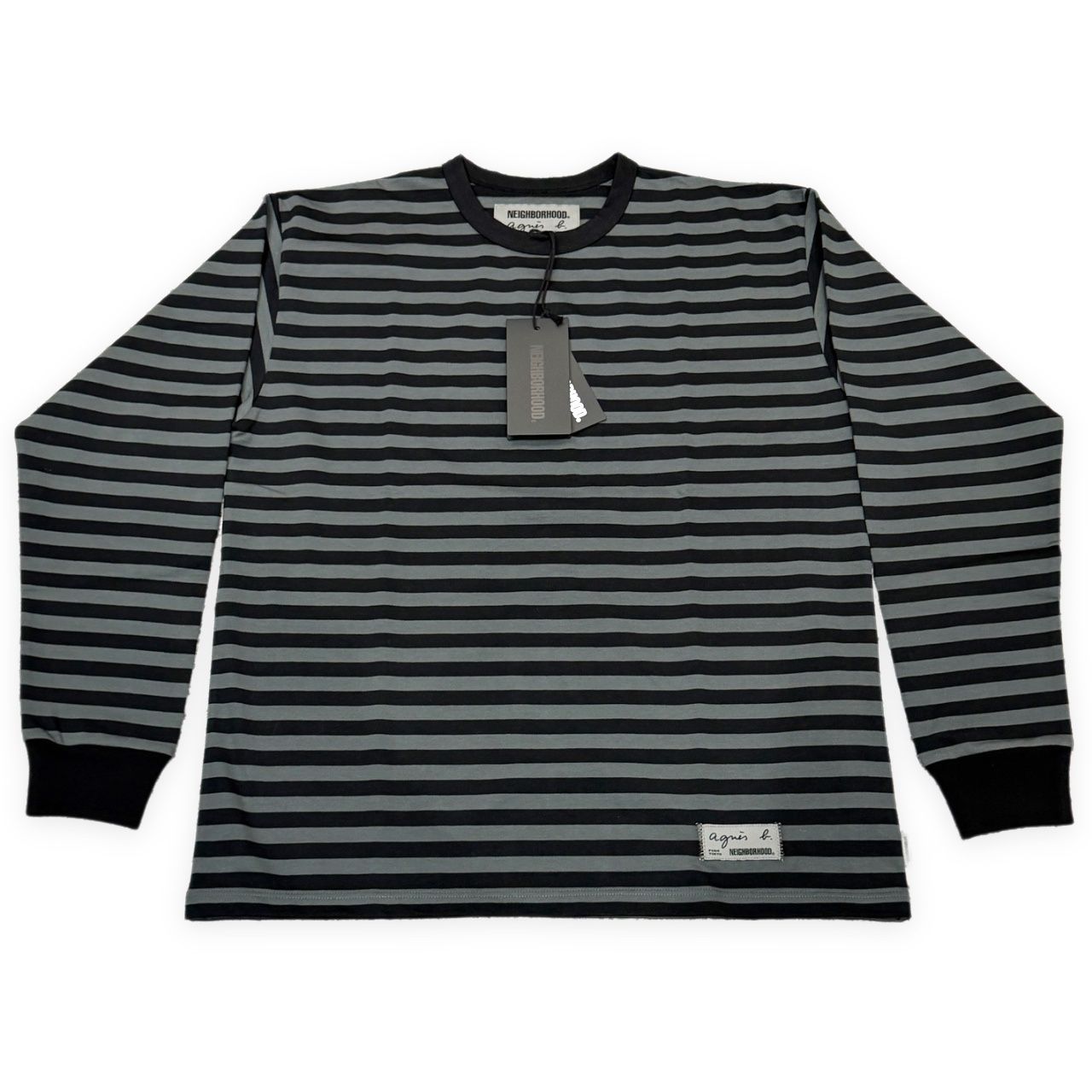 agnes b.×NEIGHBORHOOD ボーダークルーネック 長袖Tシャツ