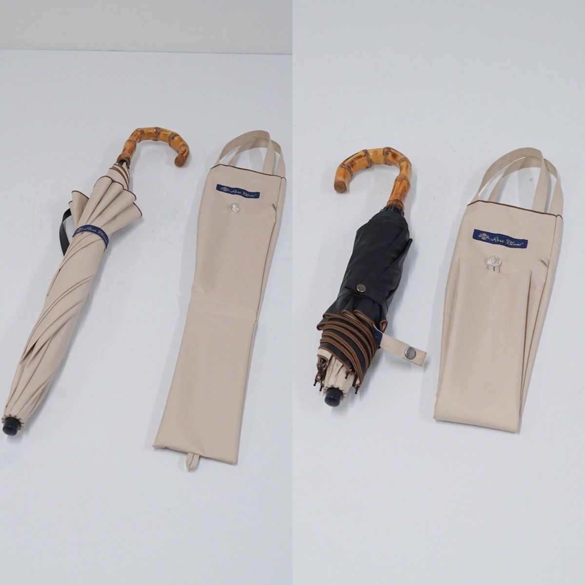 折りたたみ日傘 芦屋ロサブラン 完全遮光折日傘 USED品 2段折 プレーン