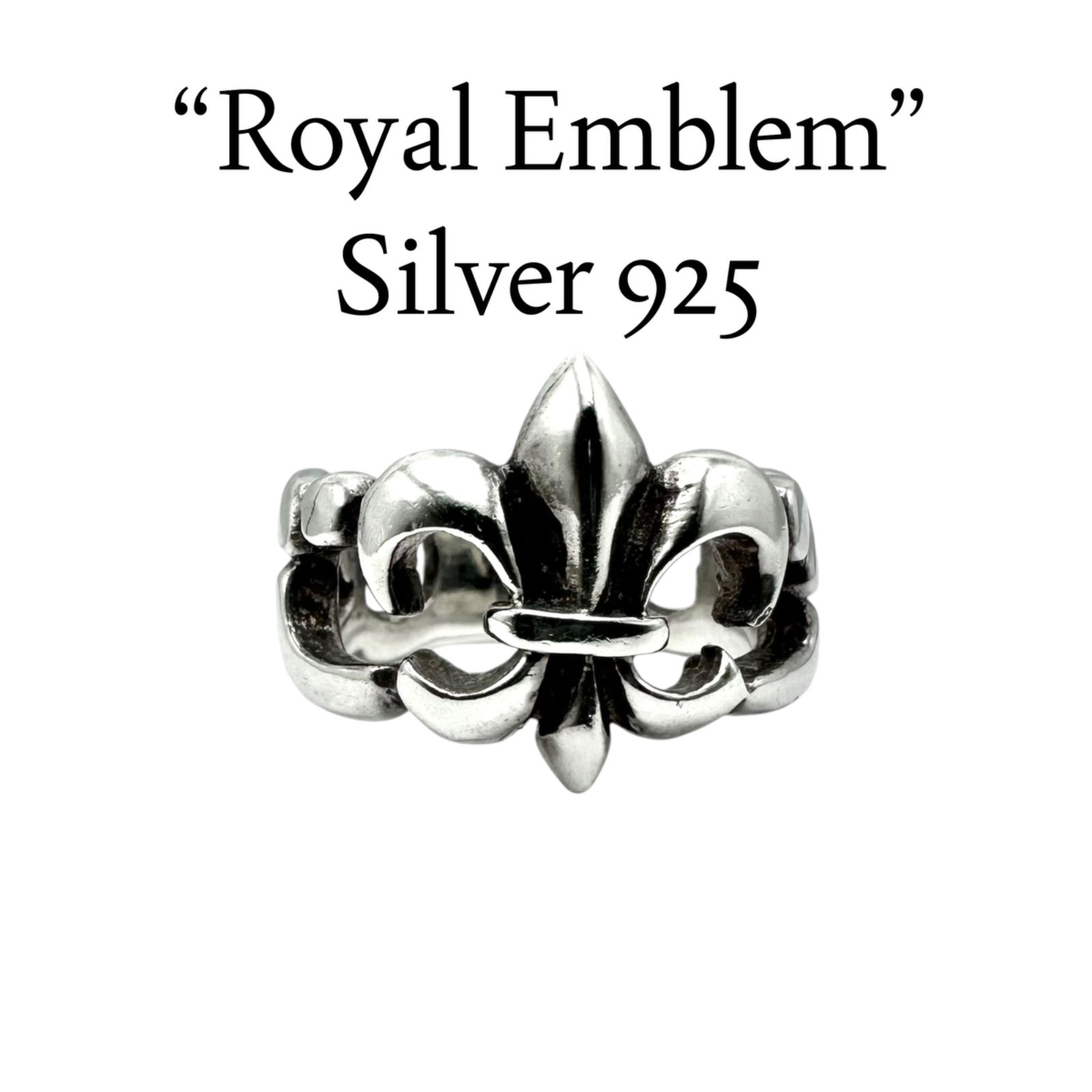 【伝統の意匠】 Fleur de lis リリー Silver 925 刻印 90s Vintage Design Ring シルバー ヴィンテージ デザイン リング 21号 メンズ 大ぶり 重厚 ビッグサイズ ゴシック パンク ロック