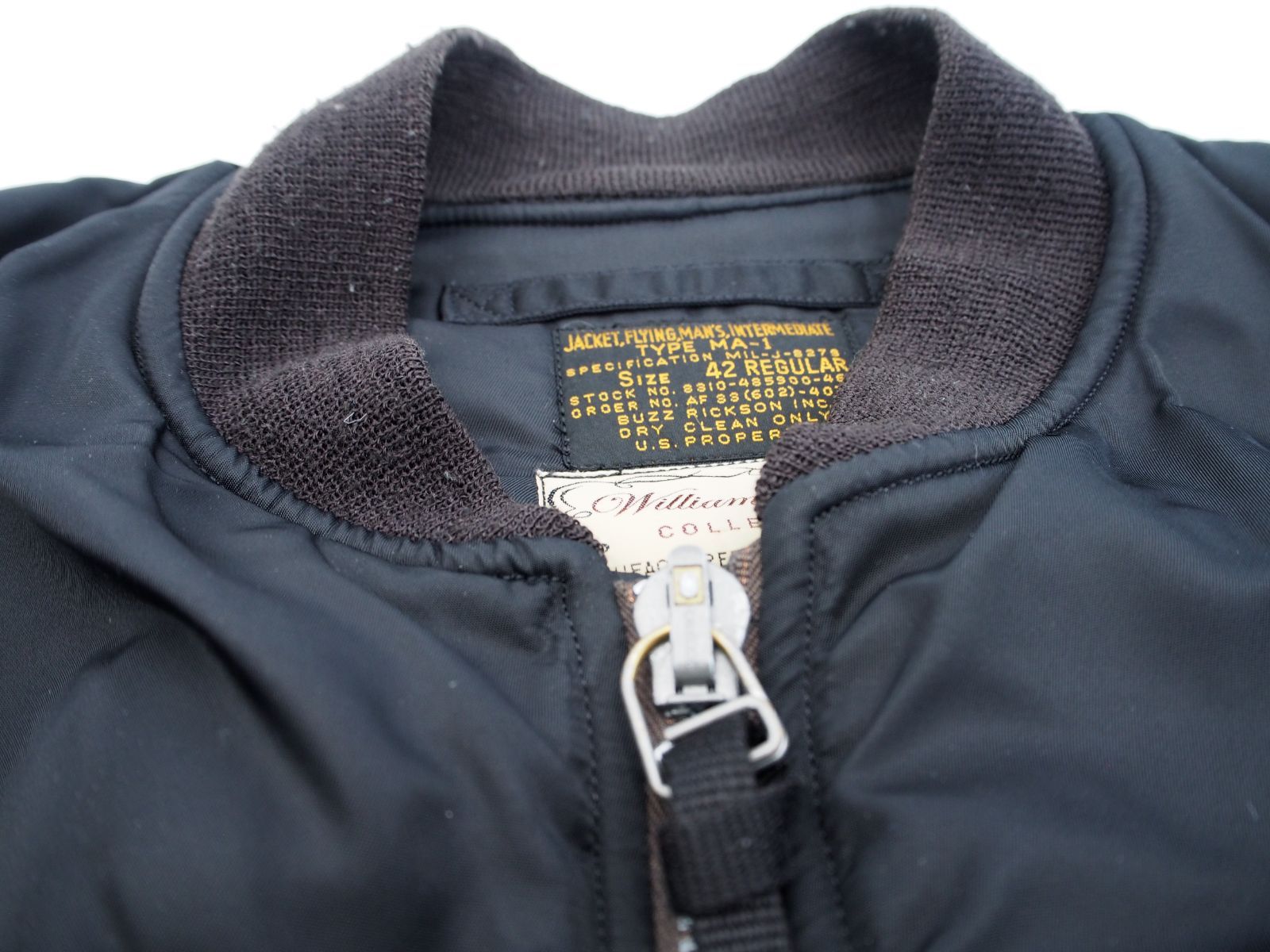 Buzz Rickson's BR11180 WILLIAM GIBSON COLLECTION MA-1 ブラック
