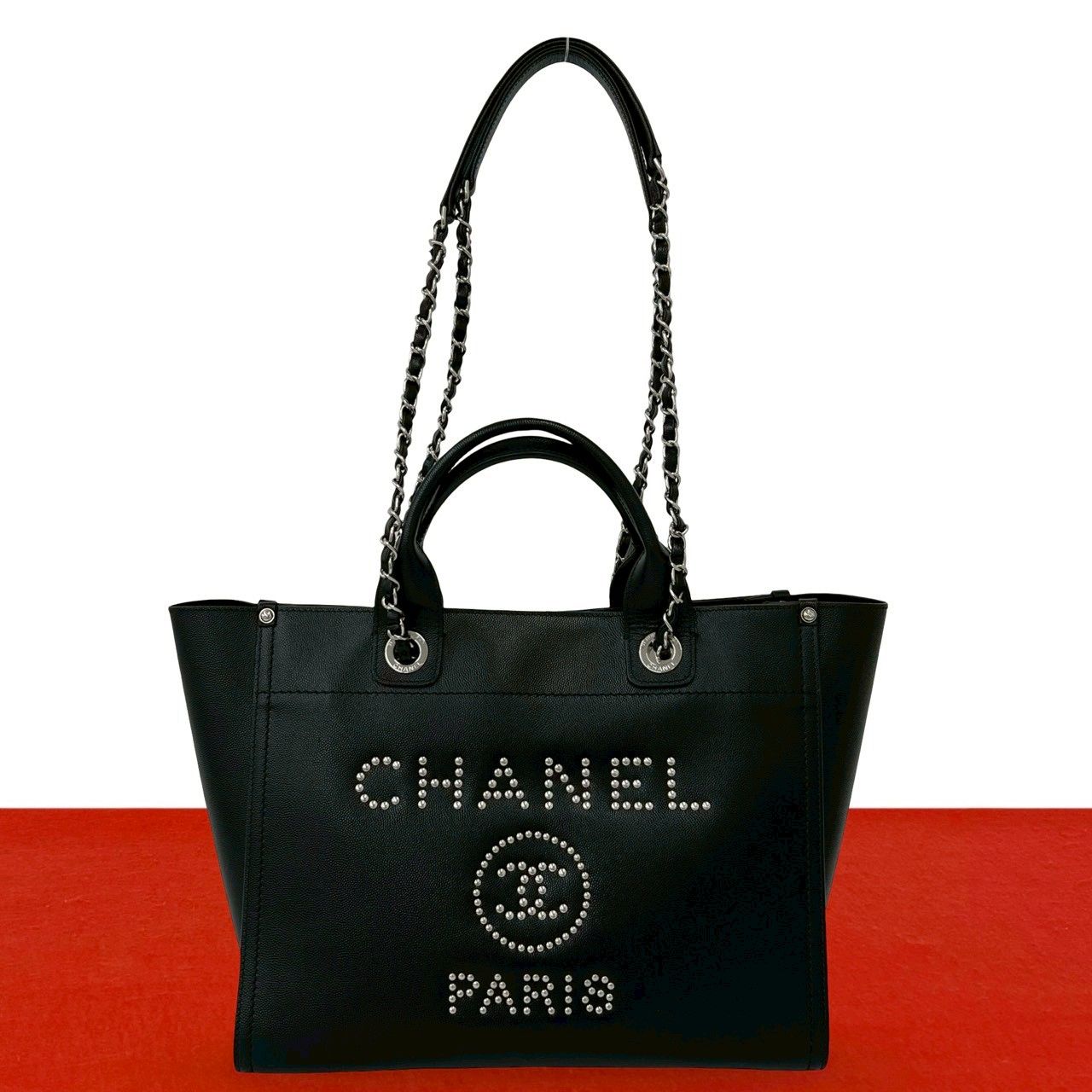 う*に様 CHANEL/シャネル●ココマーク ハンドバッグ トートバッグ ワイル 極 美品 シール有り 25番台 CHANEL シャネル ドーヴィル ココマーク