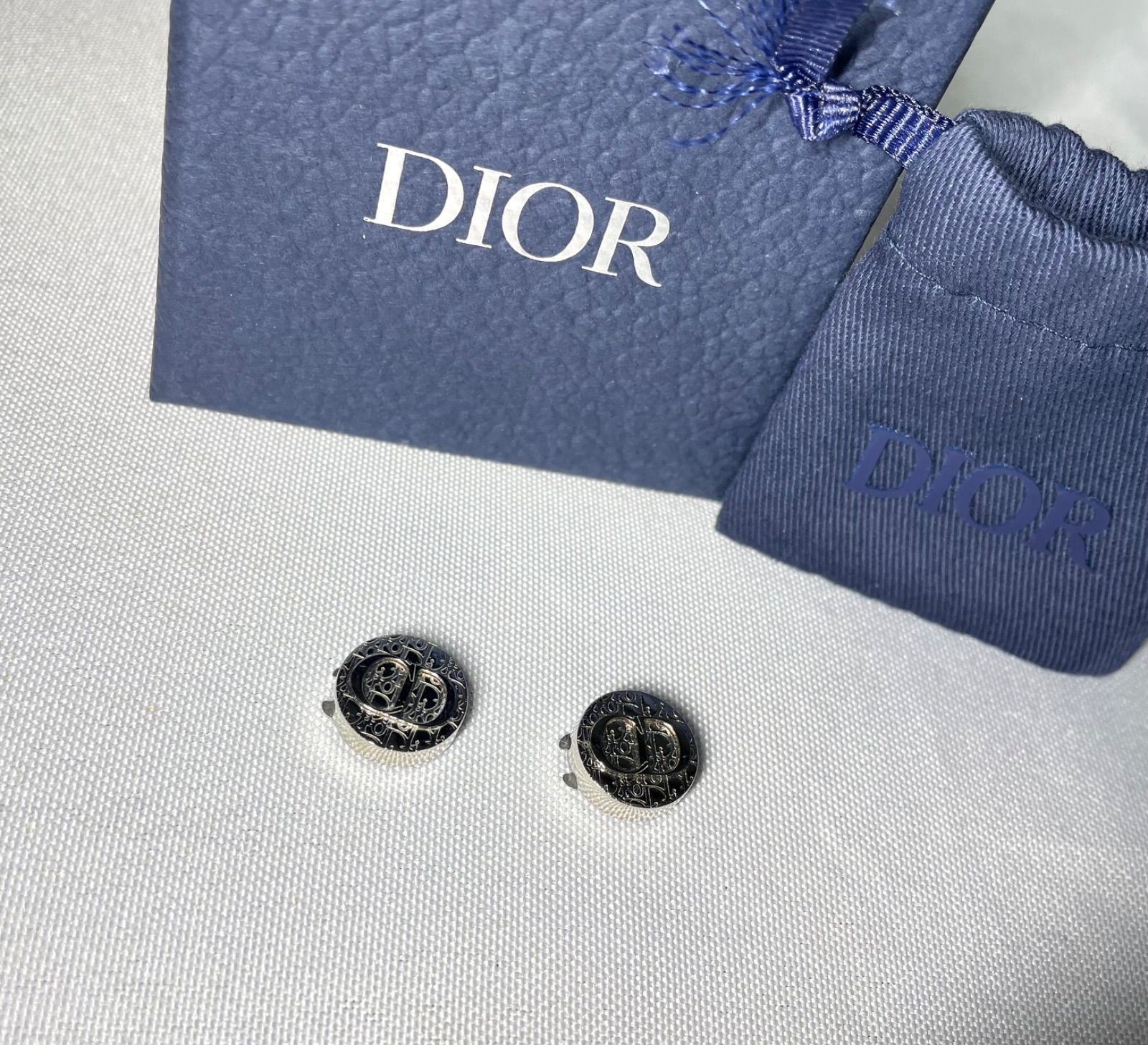美品 [近年モデル] DIOR ディオール CDロゴ オブリーク カフスボタン