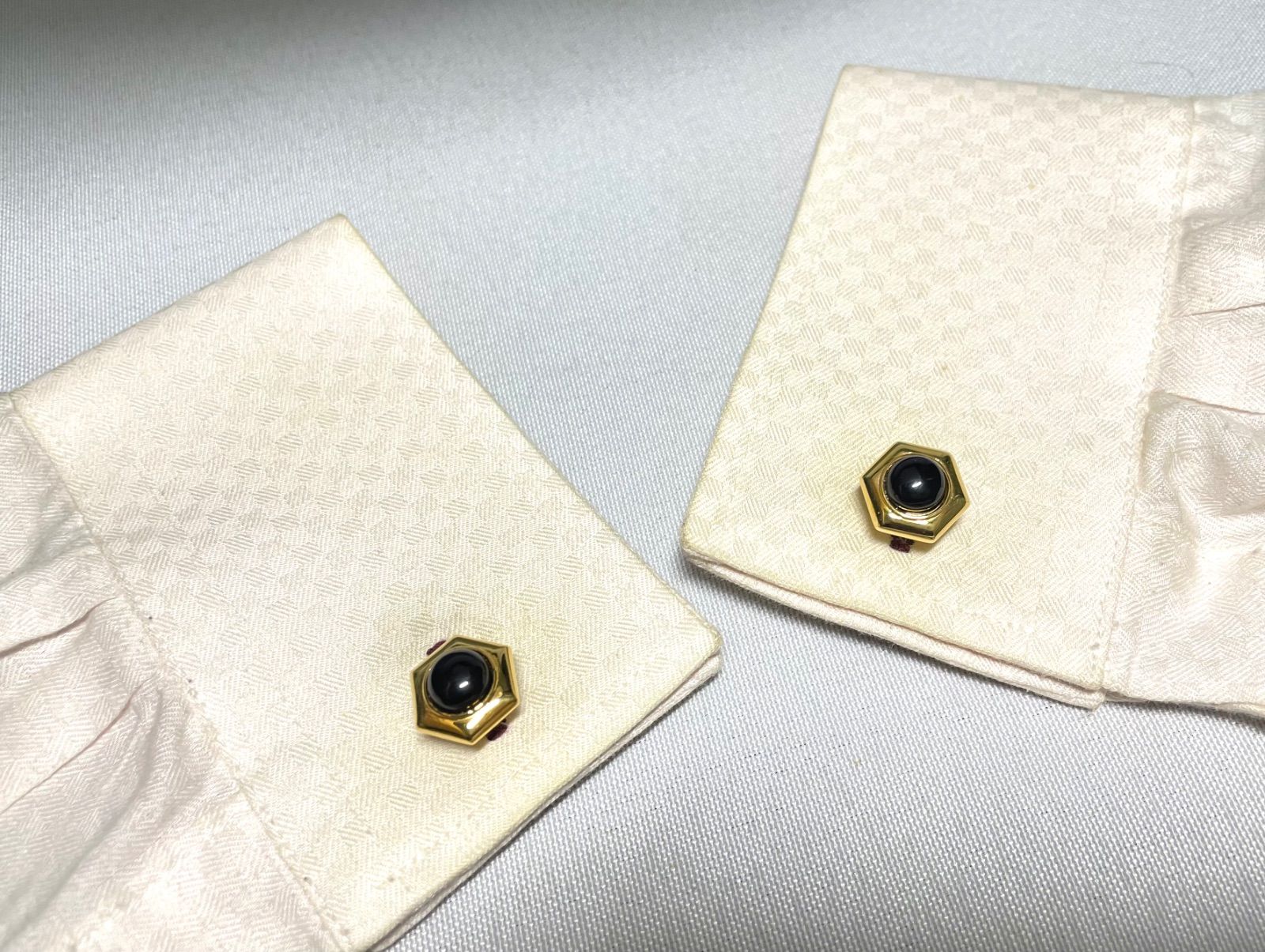 美品 希少 S.T.Dupont デュポン ブラックストーン装飾 ゴールド