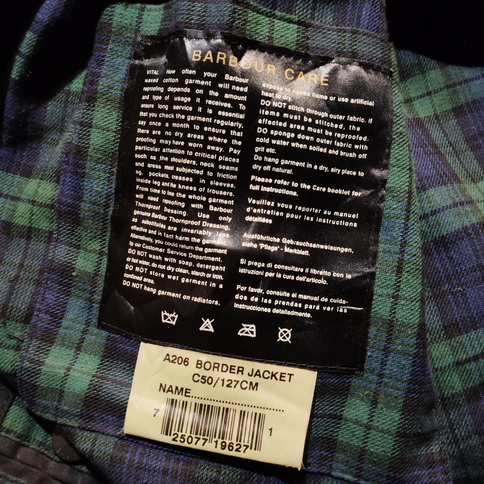 Barbour 2000年製 BORDER JACKET A206 C50 バブアー 00s ボーダー