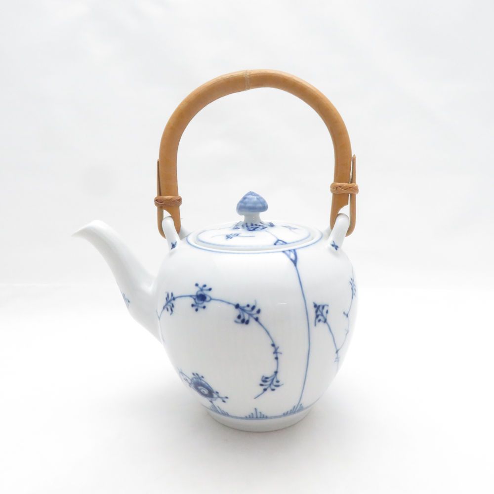 美品 ROYAL COPENHAGEN ロイヤルコペンハーゲン ブルーフルーテッド ジャパニーズティーポット 急須 SN583V1