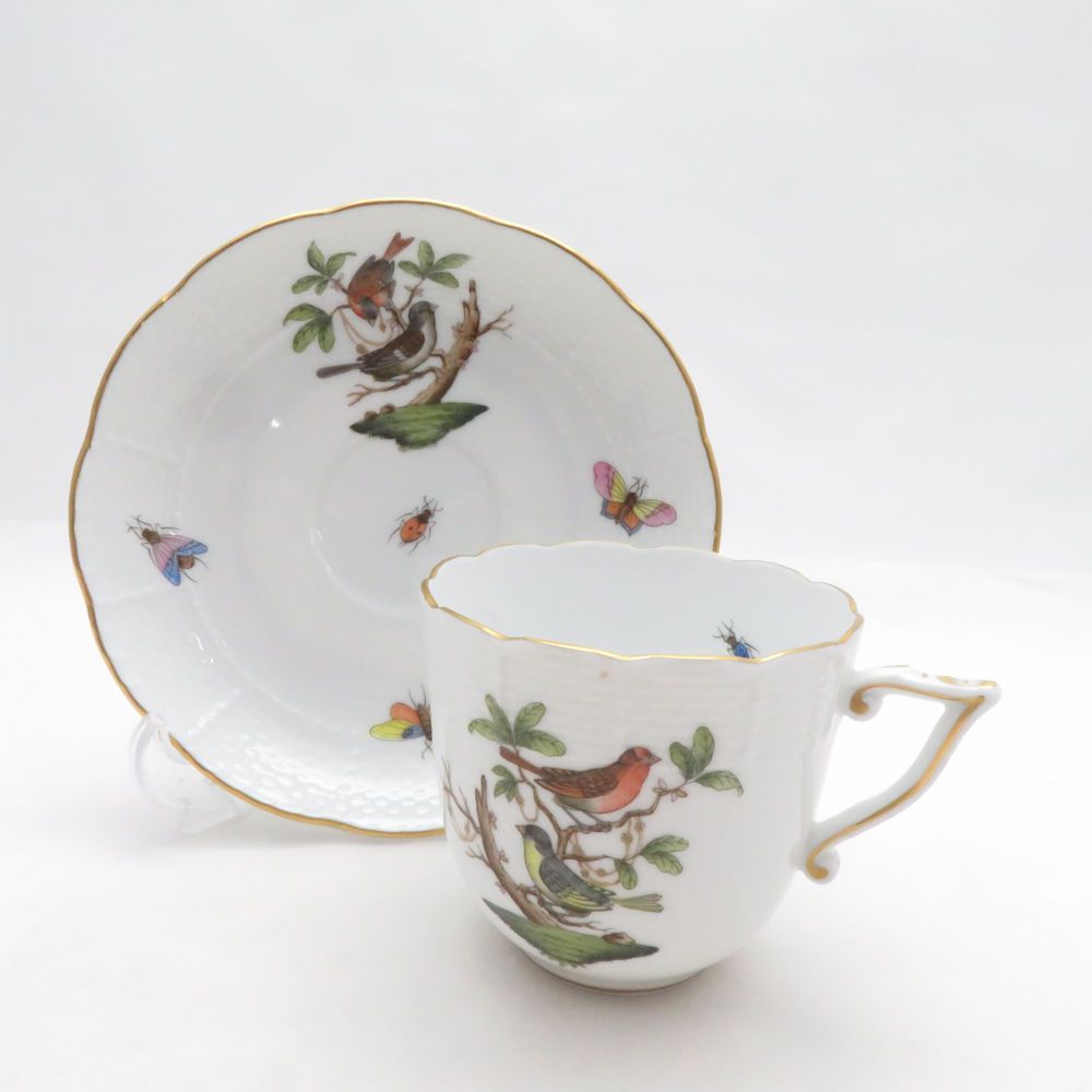 美品 Herend ヘレンド RO ロスチャイルドバード コーヒーカップ