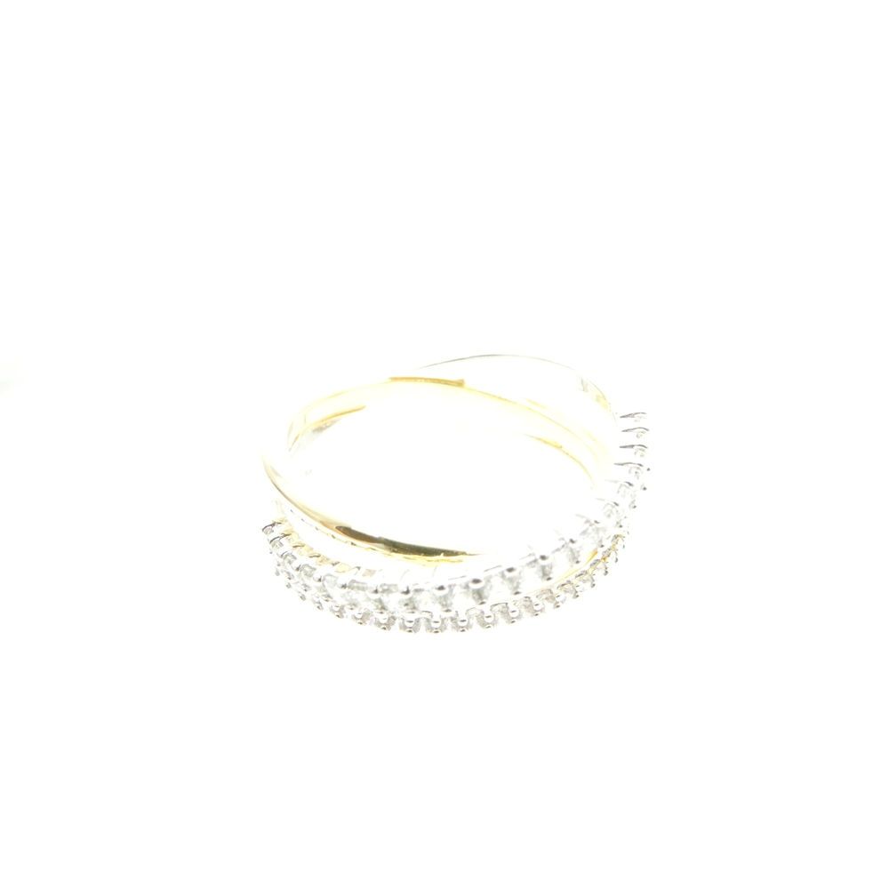 美品 SWAROVSKI スワロフスキー 5714165 Hyperbola 指輪 60 19号 リング ビジュー ゴールド シルバー レディース AO4485