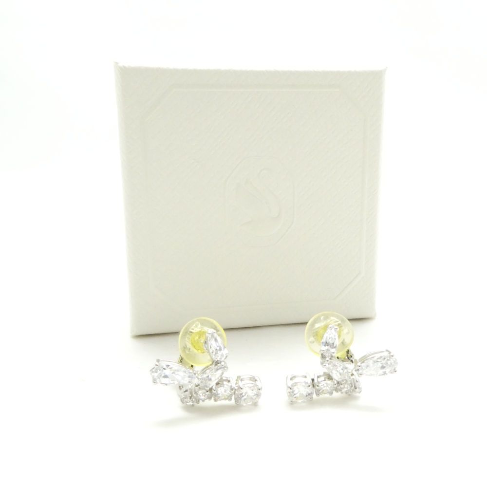 美品 SWAROVSKI スワロフスキー 5692523 Matrix クリップイヤリング ビジュー アクセサリー レディース AO4481