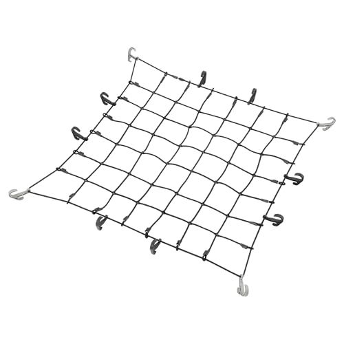 N◆カーメイト(Carmate) inno(イノー) 車用 カーゴネット M サイズ(100×100cm)線径8mm 極太ゴム 荷物 固定 用ネット 伸縮性 フック ラック デッキ 落下防止 ラゲッジネット IN812