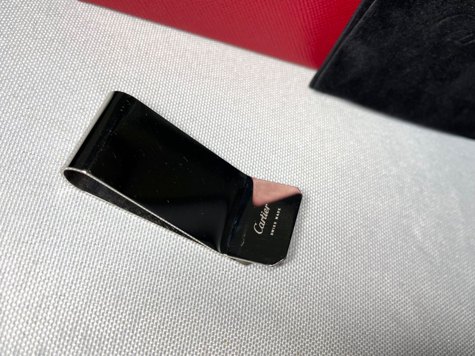美品 Cartier C ドゥ カルティエ デコール マルチロゴマネークリップ