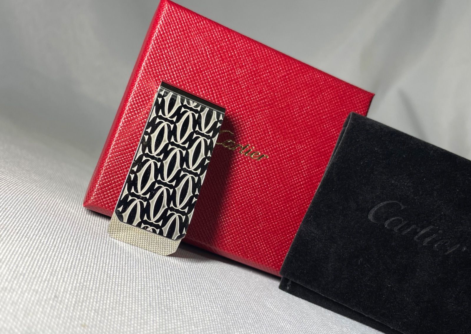 【極美品 SV925】カルティエ　C・ドゥ カルティエ　マネークリップ　シルバー 美品 Cartier C ドゥ カルティエ デコール マルチロゴマネークリップ