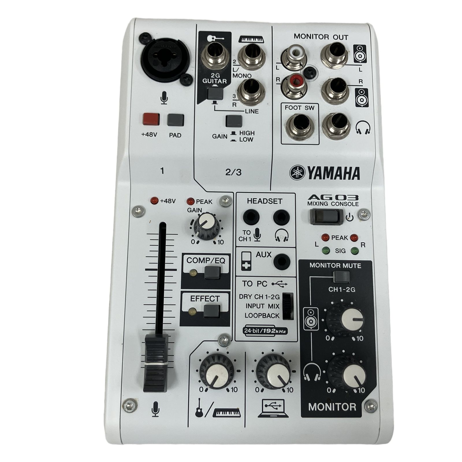 YAMAHA AG03 オーディオインターフェース ヤマハ 中古美品 YAMAHA AG03 ストリーミング ミキサー オーディオインターフェース