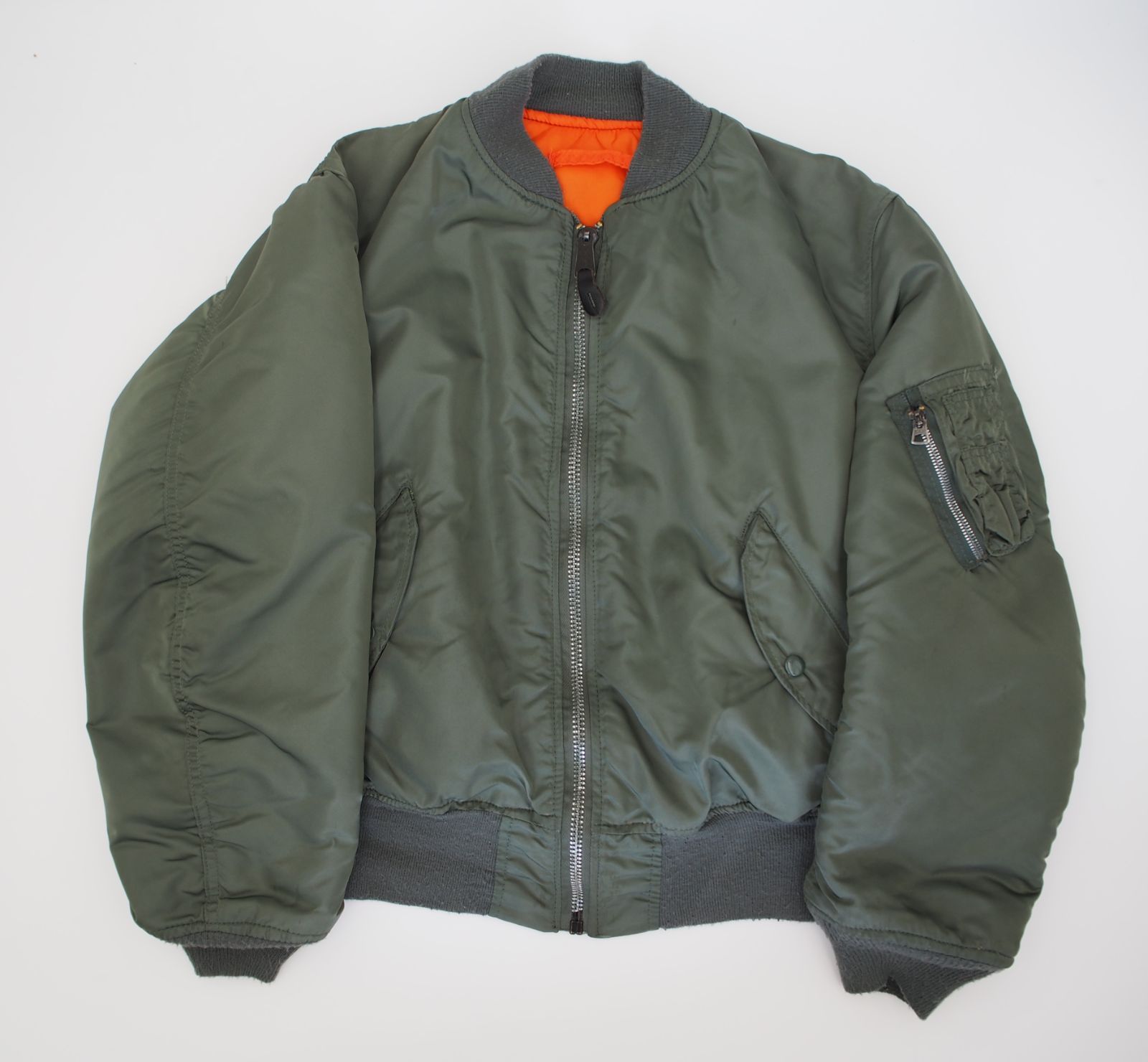 ALPHA INDUSTRIES MA-1 USA製 MIL-J-82790J IDEALジッパー サイズL