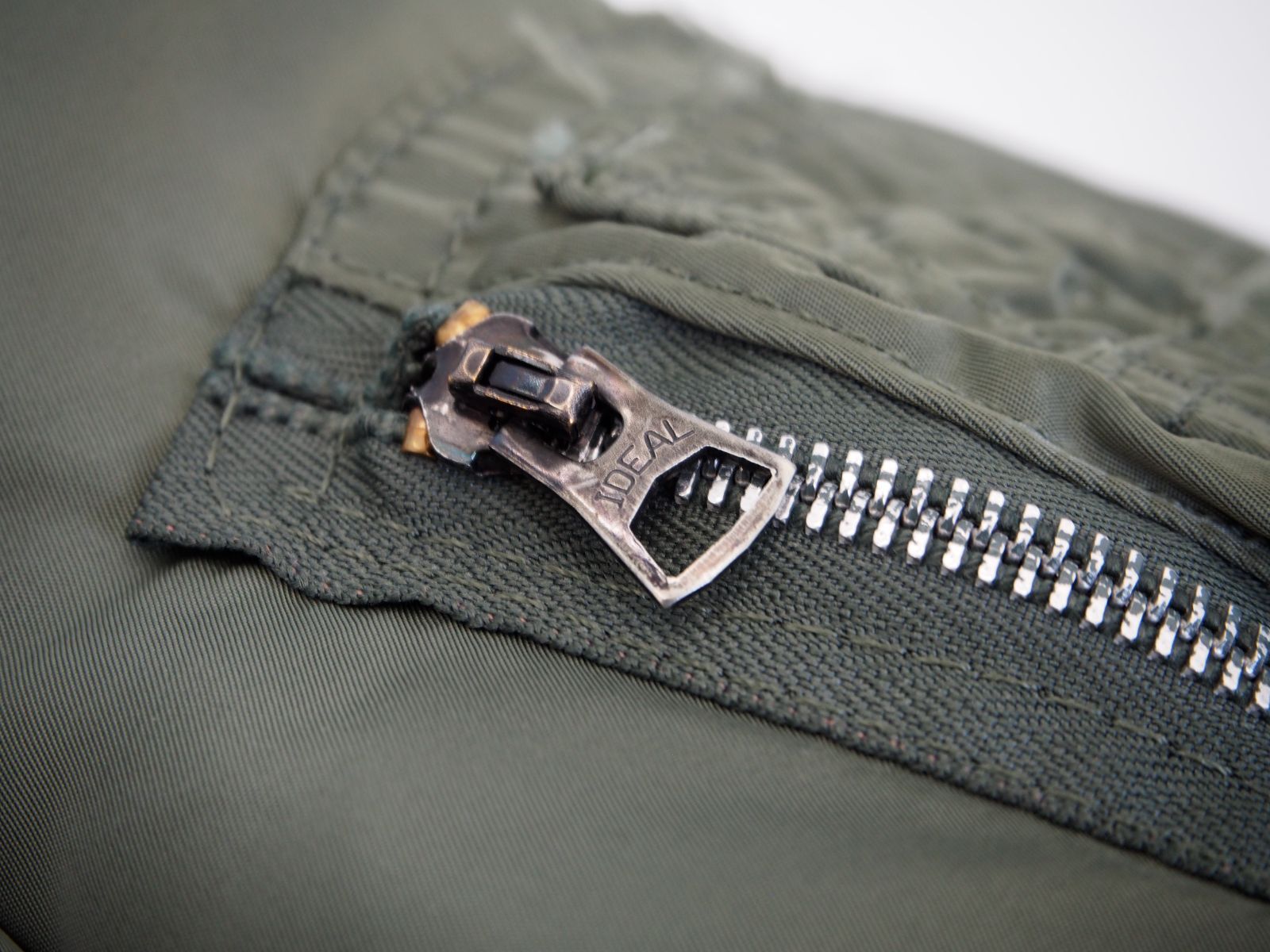 ALPHA INDUSTRIES MA-1 USA製 MIL-J-82790J IDEALジッパー サイズL