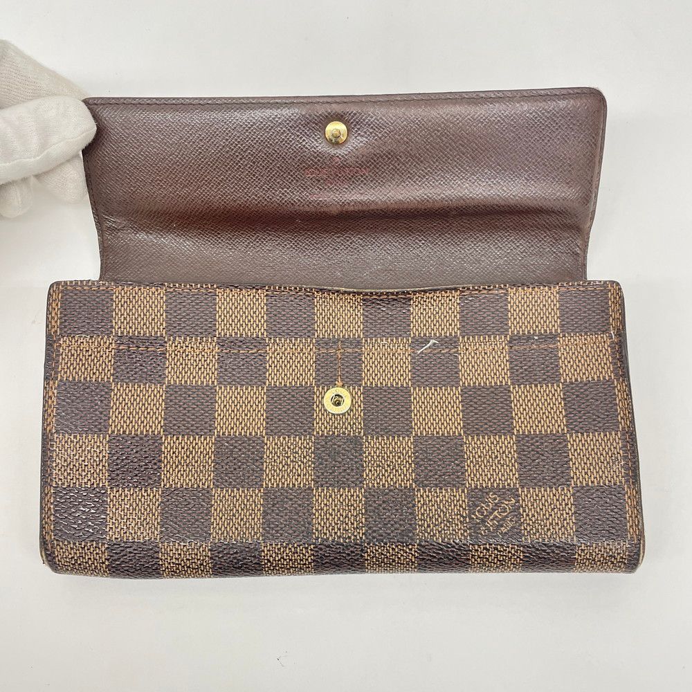 ルイ・ヴィトン LOUIS VUITTON 長財布 ダミエ ポルト モネ クレディ